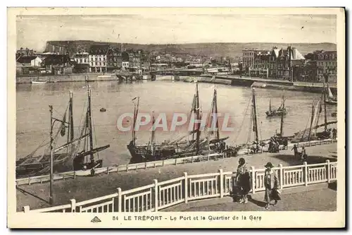 Cartes postales Le Treport Le Port et le Quartier de la Gare Bateaux