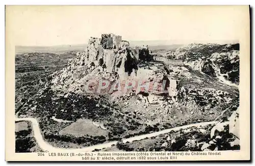 Ansichtskarte AK Les Baux Ruines Imposantes du chateau feodal