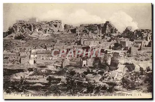 Cartes postales Les Baux Vue Generale Vrise du Plateau de Costa Pera