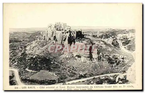 Ansichtskarte AK Les Baux Ruines imposantes du chateau