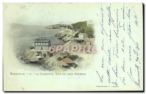 Cartes postales Marseille La corniche Vue De Chez Roubion