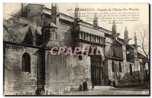 Ansichtskarte AK Tarascon Facade de l eglise Ste Marthe