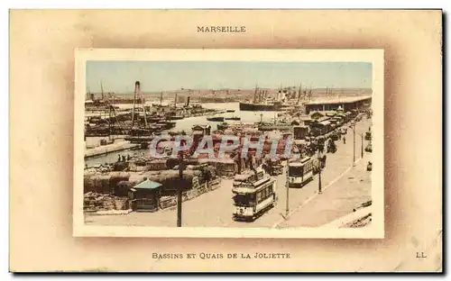 Cartes postales Marseille Bassins et quais de la Joliette Bateaux