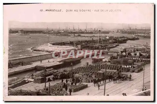 Ansichtskarte AK Marseille Quai Au Soufre Vue De La Joliette