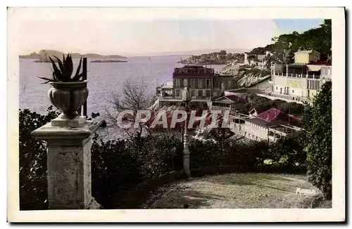 Cartes postales Marseille La Corniche et les iles vues de la reserve