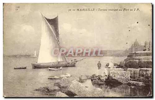 Cartes postales Marseille Tartante Rentrant au Port Bateau