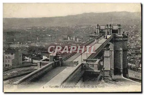 Ansichtskarte AK Marseille Panorama Pris de Notre Dame de la Garde