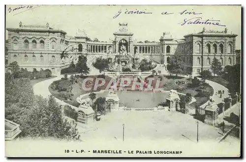 Cartes postales Marseille Le Palais Longchamp