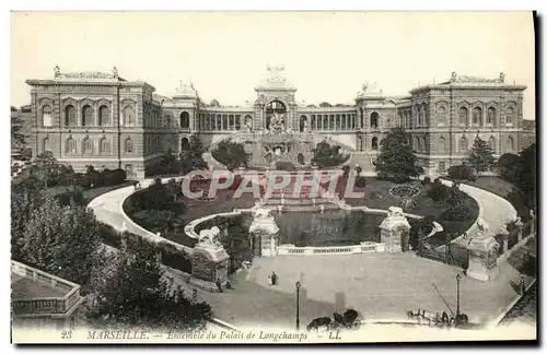 Cartes postales Marseille Ensemble du palais de Longchamp