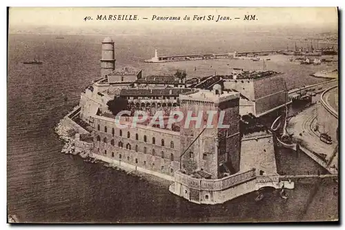 Cartes postales Marseille Panorama du Fort St Jean