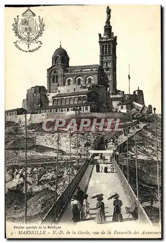 Ansichtskarte AK Marseille N D de la Garde vue de la Passerelle des Ascenseurs