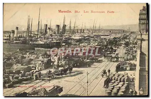 Ansichtskarte AK Marseille Les Nouveaux Ports Bateaux