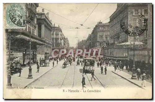 Cartes postales Marseille La Cannebiere Tramway