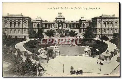 Ansichtskarte AK Marseille Le Palais Longchamps