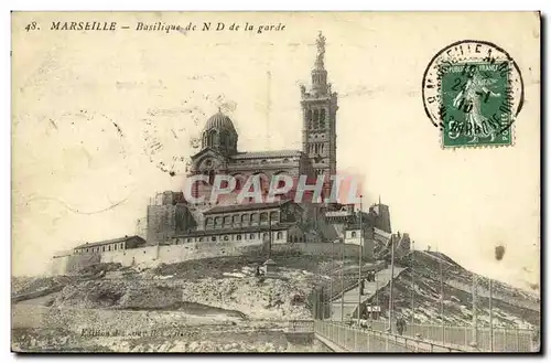 Cartes postales Marseille Basilique de N D de la Garde