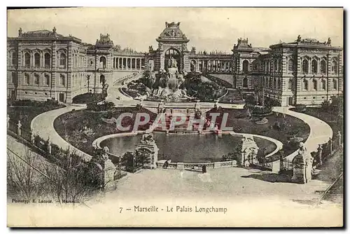 Cartes postales Marseille Le Palais Longchamp