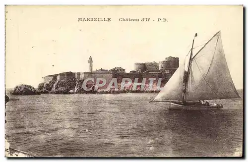 Cartes postales Marseille chateau d If Bateau