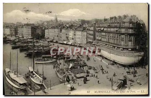 Cartes postales Marseille Le Quai du Port Bateaux