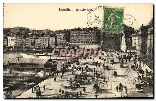 Cartes postales Marseille Quai des Belges Bateaux