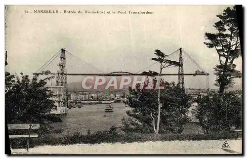 Ansichtskarte AK Marseille Entree du Vieux Port et le Pont Transbordeur