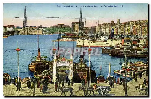 Cartes postales Marseille Le Vieux Port Le Transbordeur Bateaux Chateau d If