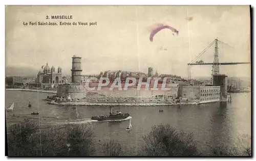 Cartes postales Marseille Le Fort Saint Jean Entree du vieux Port