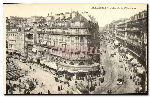 Cartes postales Marseille Rue de la Republique