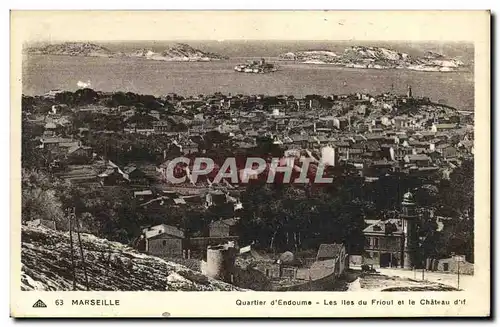 Cartes postales Marseille Quartier d Endoume Les lles du Frioul et le Chateau d If