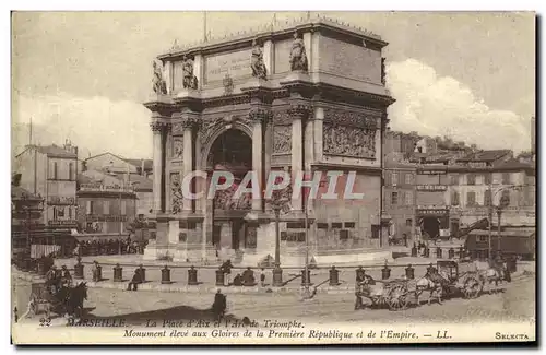 Ansichtskarte AK Marseille La Place d Aix et l Arc de Triomphe