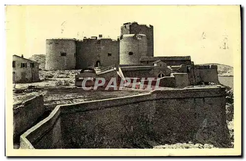 Ansichtskarte AK Marseille Chateau d If Le Donjon et les Remparts