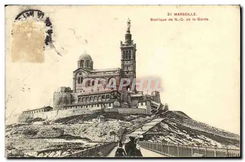 Cartes postales Marseille Basilique de N D de la Garde