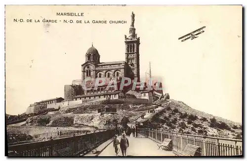 Ansichtskarte AK Marseille N D de la Garde Avion