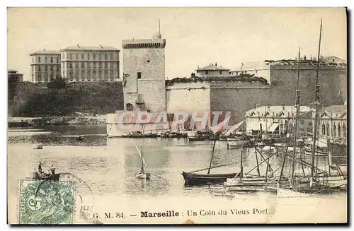 Cartes postales Marseille Un Coin du Vieux Port Bateaux