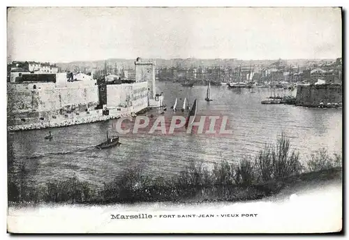 Cartes postales Marseille Fort Saint Jean Vieux Port