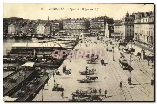 Cartes postales Marseille Quai des Belges Bateaux