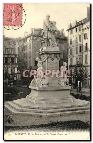 Cartes postales Marseille Monument de Pierre Puget