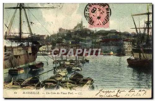 Cartes postales Marseille Un Coin du Vieux Port Bateaux