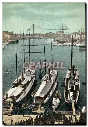 Ansichtskarte AK Marseille Yachts dans le vieux port Bateaux