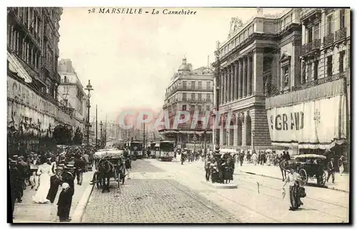 Cartes postales Marseille La Cannebiere