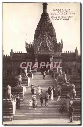 Ansichtskarte AK Marseille Exposition Coloniale Palais de l Indo Chine Escalier Principal