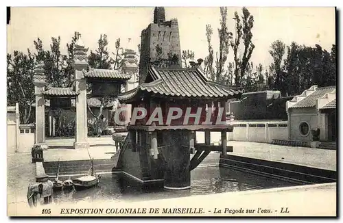 Cartes postales Exposition Coloniale de Marseille La Pagode sur l eau