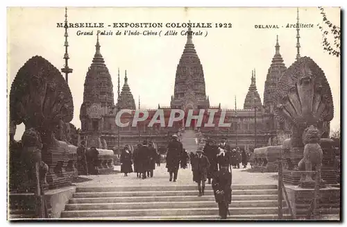 Ansichtskarte AK Marseille Exposition Coloniale Grand palais de l Indo Chine