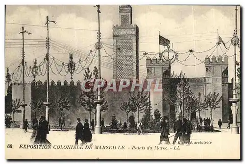 Cartes postales Exposition Coloniale de Marseille Palais du Maroc