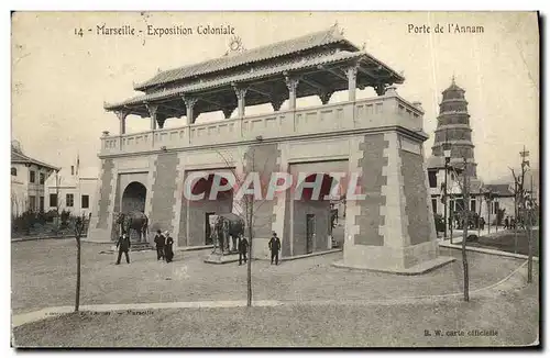 Cartes postales Marseille Exposition Coloniale Porte de l Annam Elephant