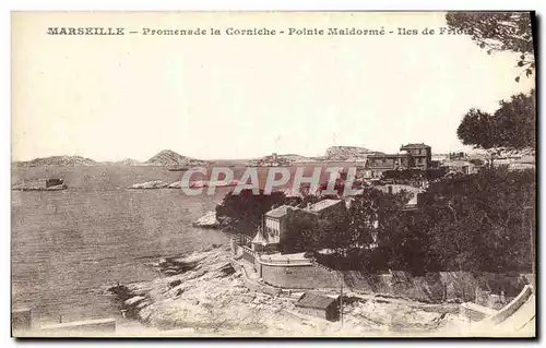 Cartes postales Marseille Promenade la Corniche Pointe Maldorme