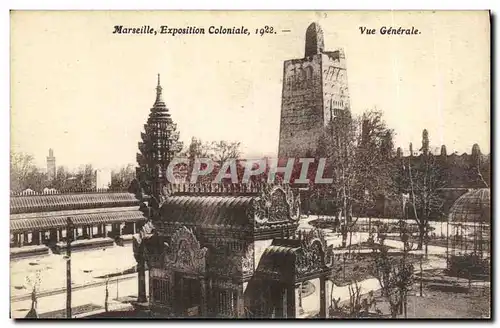 Cartes postales Marseille Exposition Colonilae Vue Generale