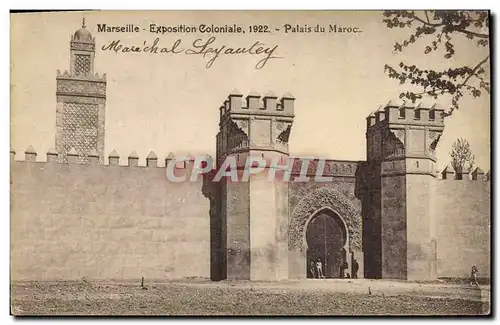 Cartes postales Marseille Exposifion Coloniale 1922 Palais du Maroc