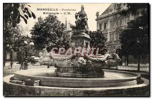 Ansichtskarte AK Marseille Fontaine Estrangin