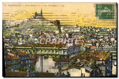 Cartes postales Marseille Panorama Vu Vol D Oiseau