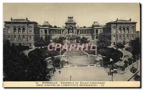 Cartes postales Marseille Ensemble du palais Longchamp